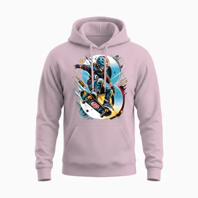 8 Jahre Skateboard Jungen Skater Unisex Hoodie - Light Pink
