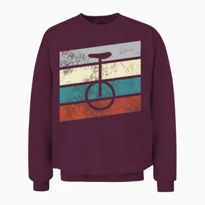 Unicycle Retro Unisex Sweatshirt - Maroon
