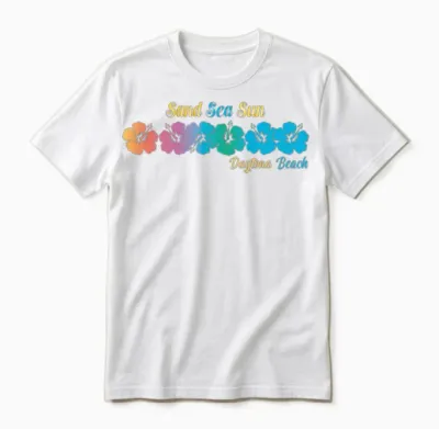 Florida Daytona Beach Vacation Sand Sea Sun Unisex T-Shirt - White
