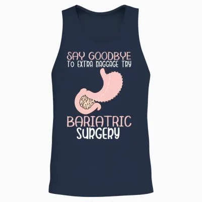 Funny Gastric Unisex Tank Top - Navy