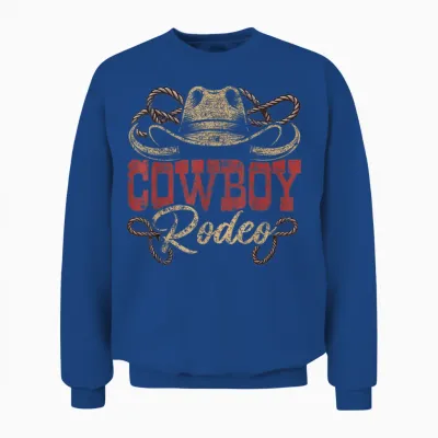 Cowboy Rodeo Wild West Rodeo Howdy Western Southern Country Unisex Sweatshirt - Royal