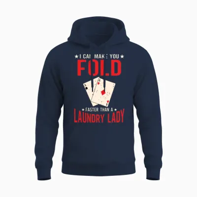 Poker Unisex Hoodie - Navy