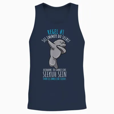 Sei Immer Du Selbst Seekuh Unisex Tank Top - Navy