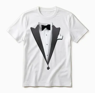 Tuxedo Jacket Costume Unisex T-Shirt - White