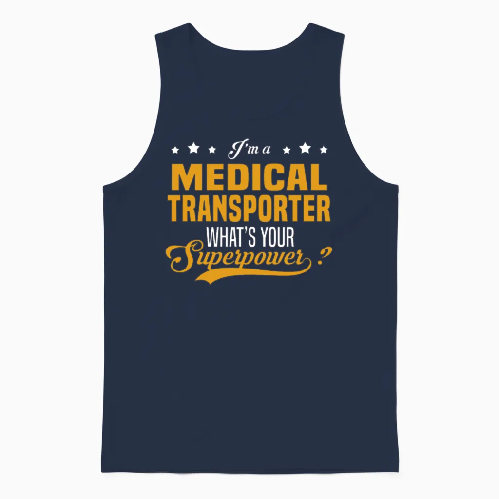 Medical Transporter Unisex Tank Top in Navy