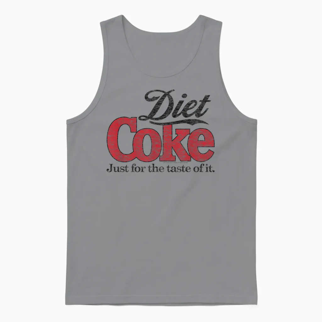 Coca-Cola - Diet Coke Retro Logo Unisex Tank Top in Sport Grey