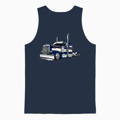 Truck Blue Unisex Tank Top - Navy