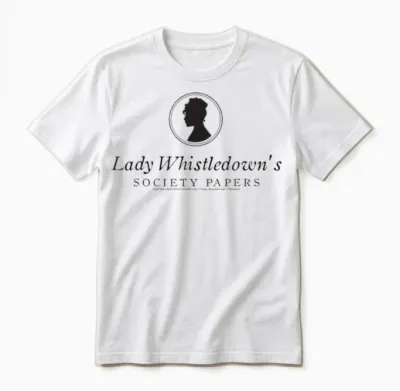 Bridgerton Lady Whistledown Society Papers Unisex T-Shirt - White