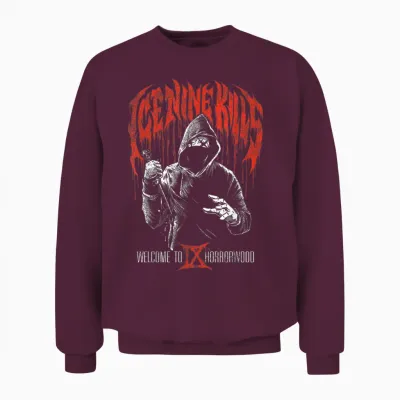 Ice Nine Kills - Mystery Killer T-Shirt, Black Unisex Sweatshirt - Maroon