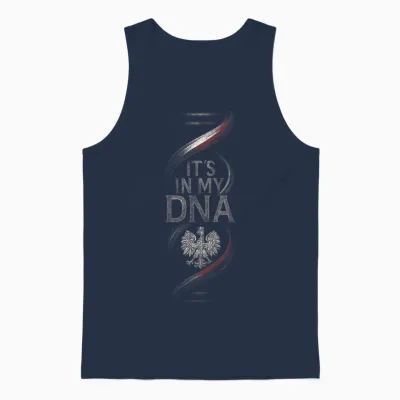 It's in My Dna - Polska Poland Polish Roots Unisex Tank Top - Navy