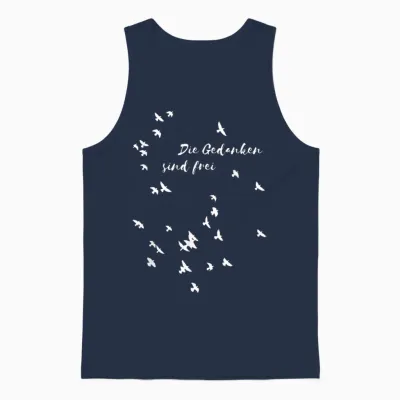 Die Gedanken Sind Frei Freiheit Sapere Aude Unisex Tank Top - Navy