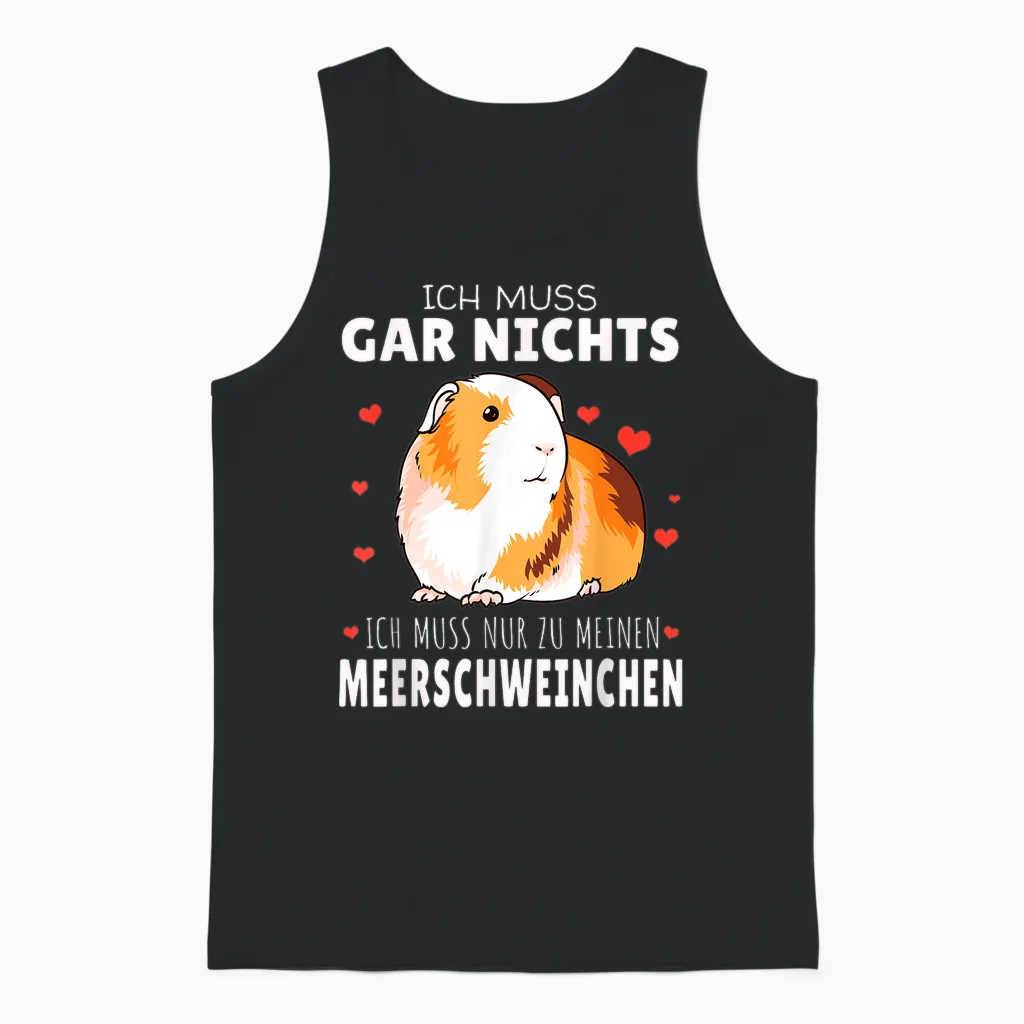 Ich Muss Nur Zu Meinen Meerschweinchen Unisex Tank Top in Black
