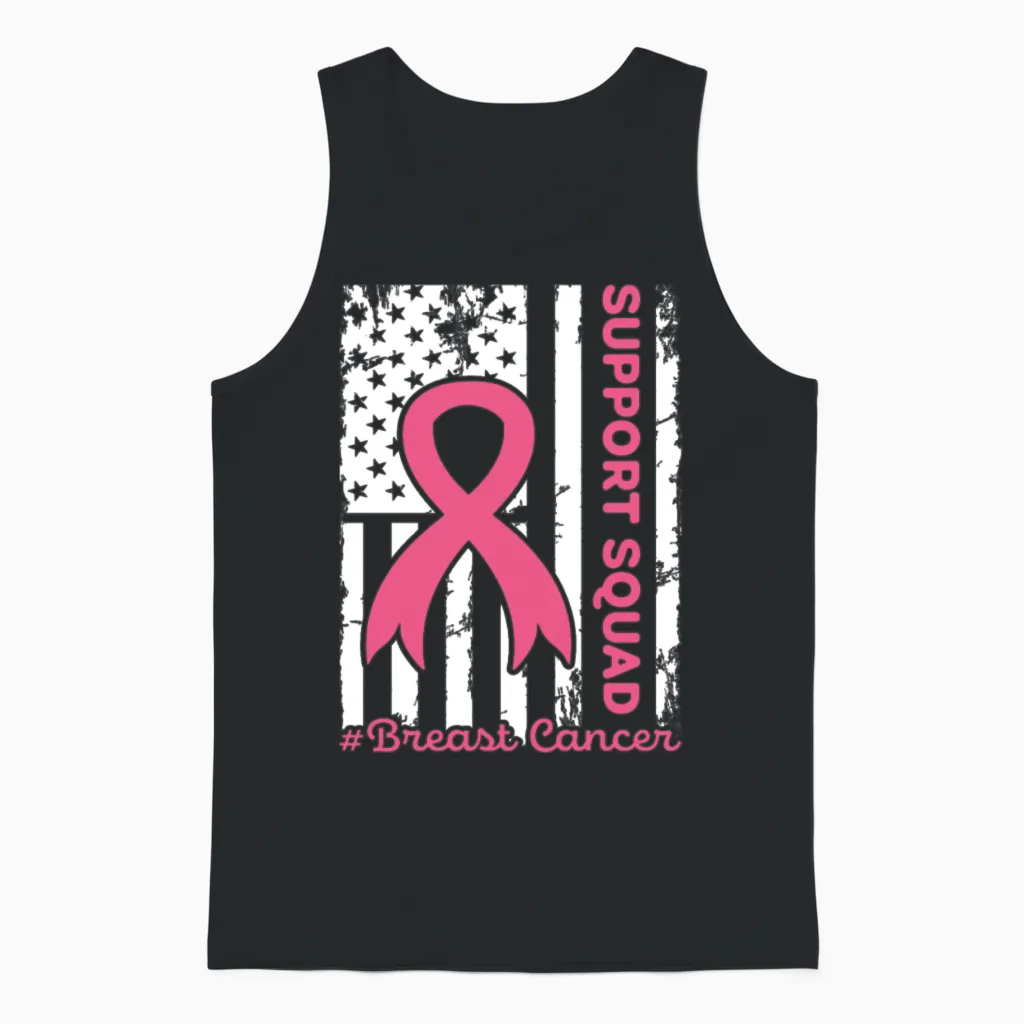 Support Squad Breast Cancer Awareness Unisex Tank Top in Black