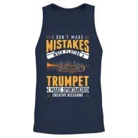 Funny Trumpeter Humorous Trumpet Player Unisex Tank Top - Navy – 2