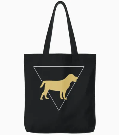 Dog Tote Bags - Black