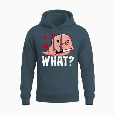 Funny Blobfish Unisex Hoodie - Dark Heather