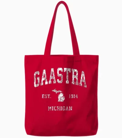 Gaastra Michigan Mi Athletisches Sportdesign Im Vintage-Stil Tote Bags - Red