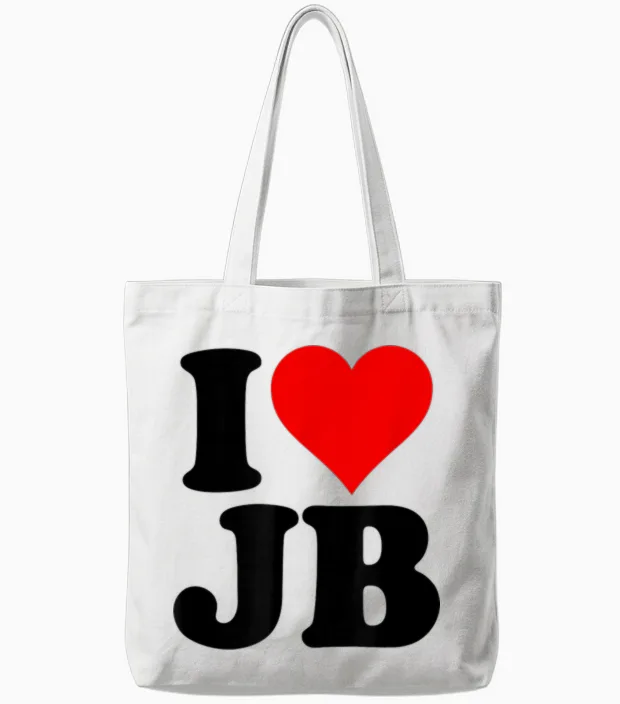 Ich Liebe Herz Jb J B J.b. Tote Bags in White