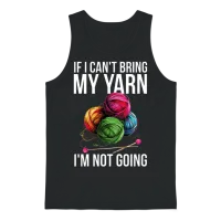 Yarn Knitting — Crafting & Sewing Gift Unisex Tank Top - Black – 1