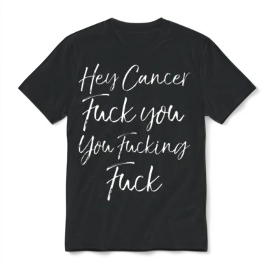 Funny Funk Cancer Gift Hey Cancer Unisex T-Shirt - Black
