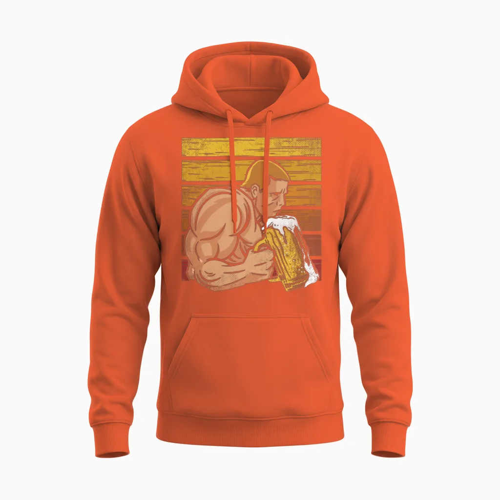 Bodybuilding - Gym Retro - & Lifting Unisex Hoodie in Orange