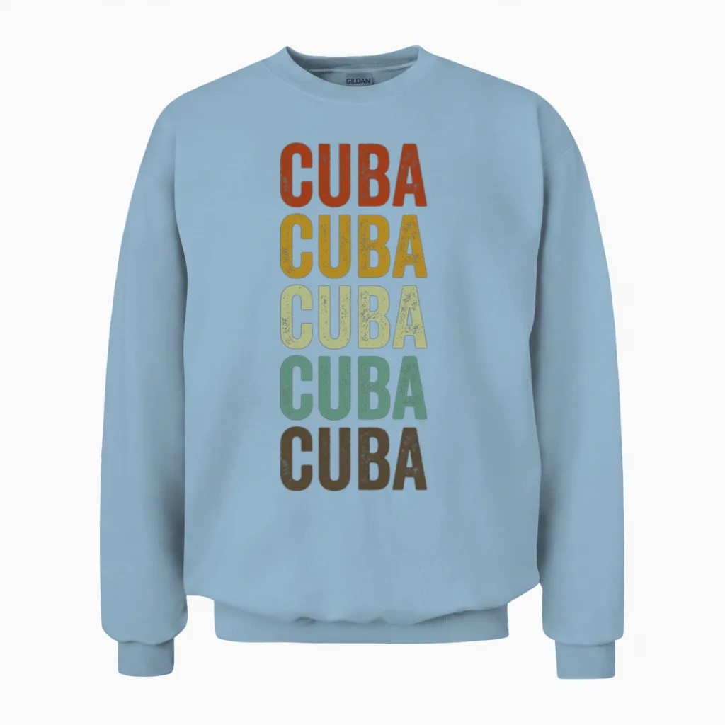 Croatia Retro Vintage Unisex Sweatshirt in Light Blue