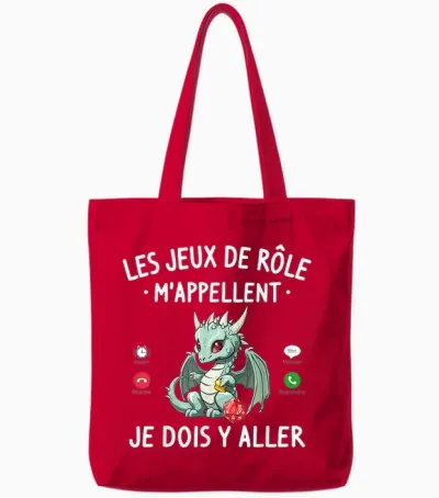 Outfit Role Game Man Rpg Role Playing Role Play Dragon Fan Tote Bags - Red