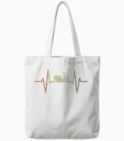 Mofa Moped Retro Tote Bags - White