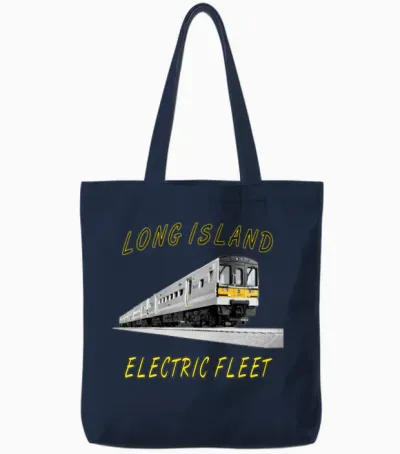 Lirr M7 Elec Fleet.png Tote Bags - Navy