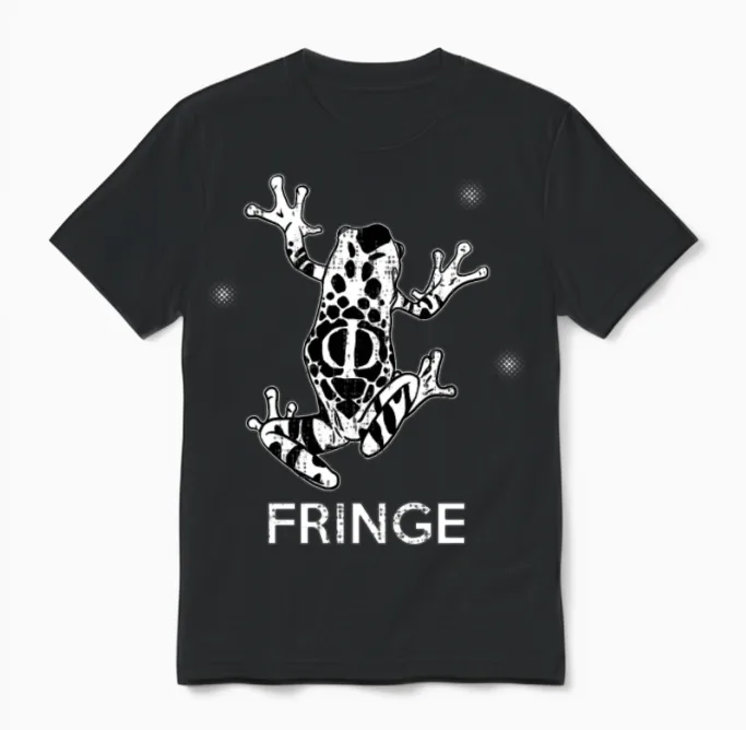 Fringe Phi Frog Reptiles & Exotics Unisex T-Shirt in Black