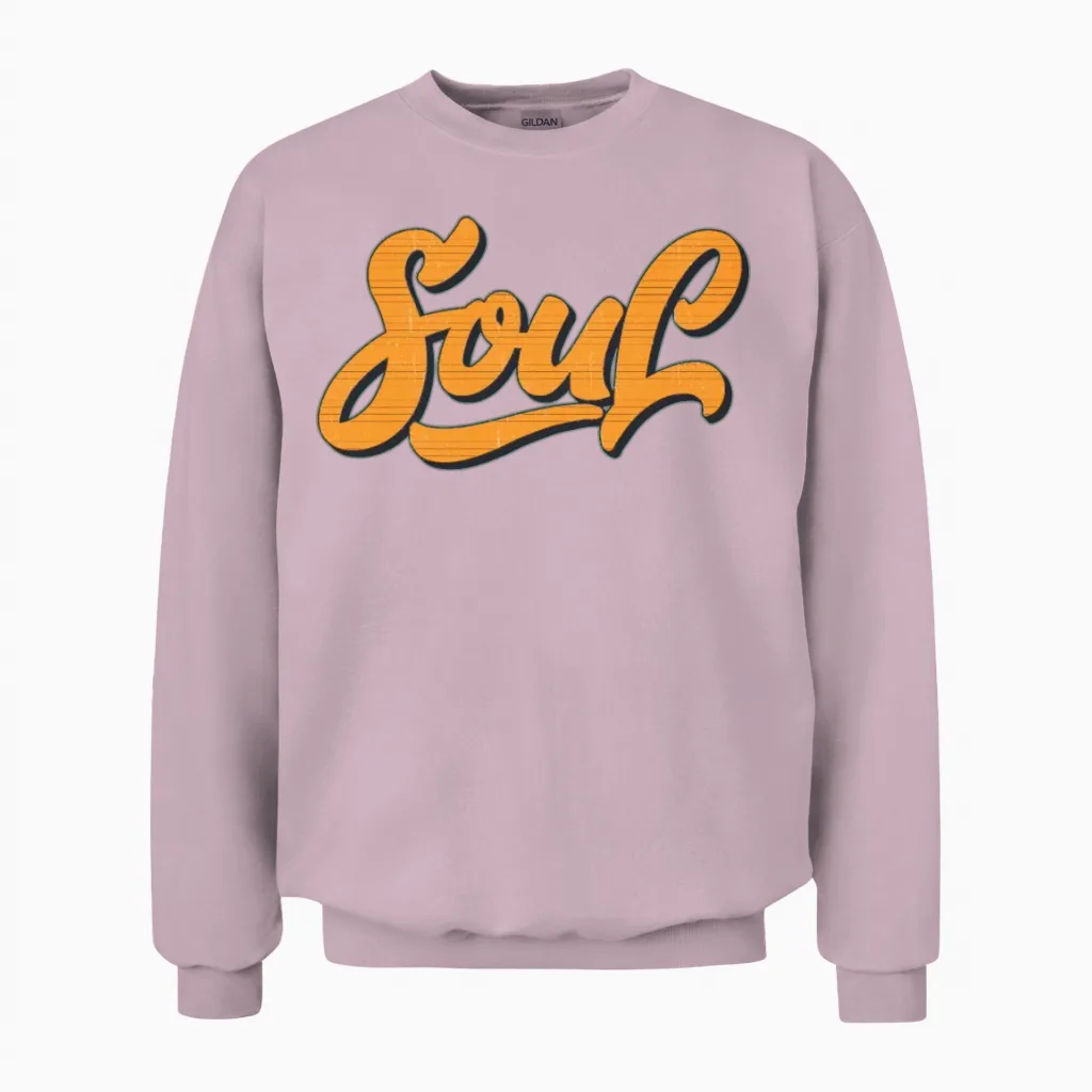 Soul Retro Unisex Sweatshirt in Light Pink