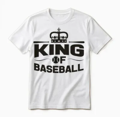 King of Baseball Retro Unisex T-Shirt - White