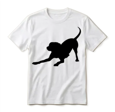 Playful Dog Unisex T-Shirt - White
