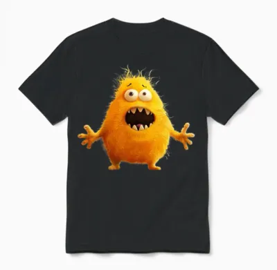 Funny Monster Unisex T-Shirt - Black