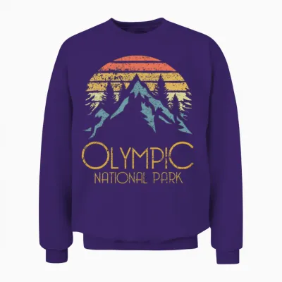 Olympic National Park Washington Mountains Unisex Sweatshirt - Purple
