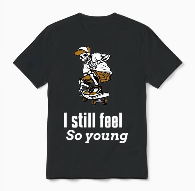 Funny Halloween Skelton Unisex T-Shirt in Black