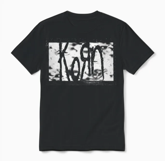 Korn Gritty Logo T-Shirt, Black, S Unisex T-Shirt in Black