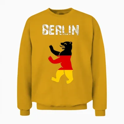 City-Design Berlin Bear Doyz Unisex Sweatshirt - Gold