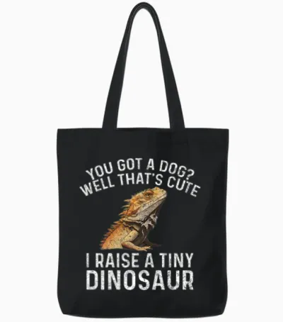 Bearded Dragon Owner Bearded Dragon Pet Tote Bags - Black