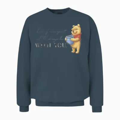 Disney 100 Anniversary Winnie the Pooh D100 Quote with You Unisex Sweatshirt - Dark Heather