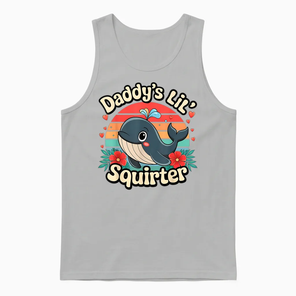 Papas Kleiner Squirter Unangemessener Lustiger Peinlicher Unisex Tank Top in Ash