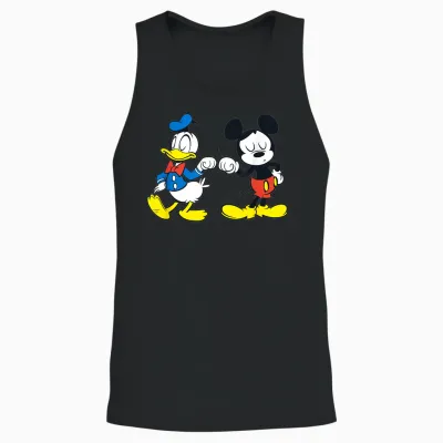 Disney Mickey Mouse and Donald Duck Best Friends Unisex Tank Top - Black