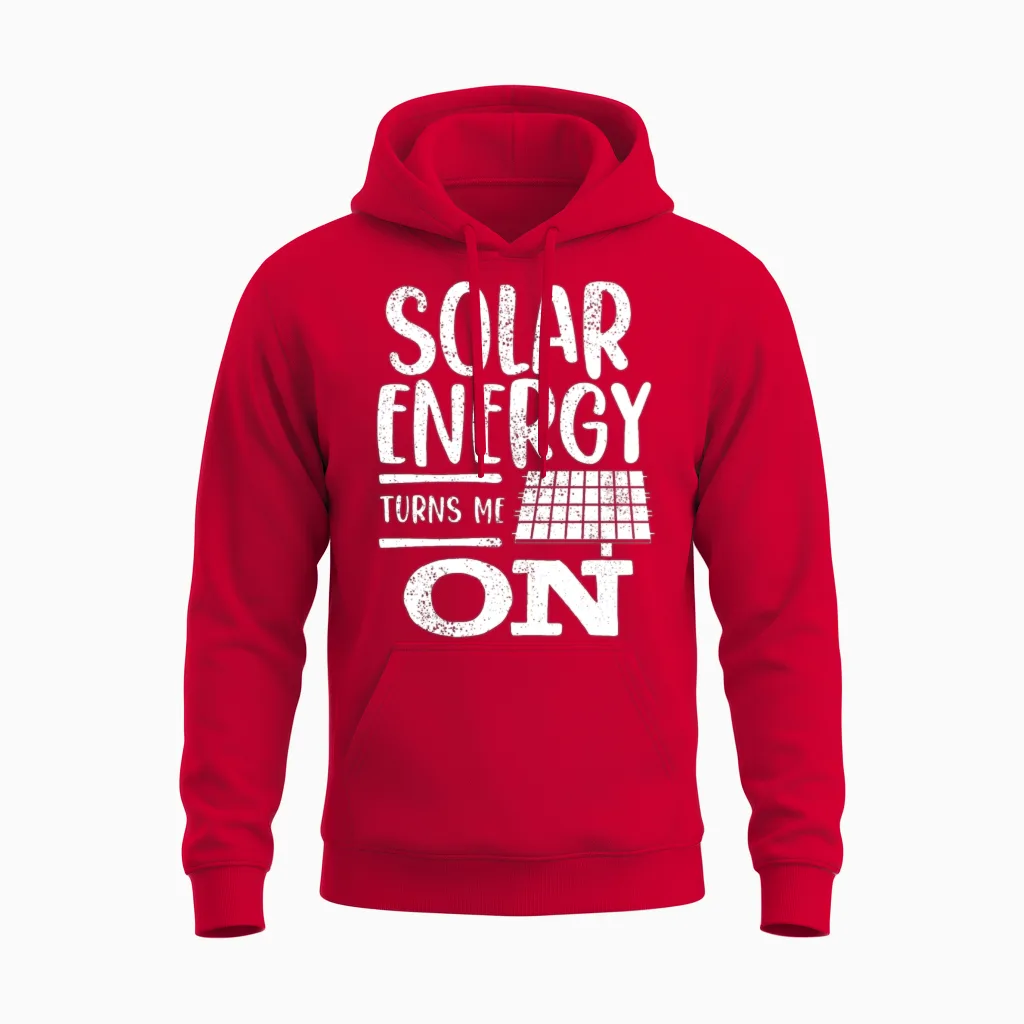 Solar Power, Renewable Energy Unisex Hoodie - Red