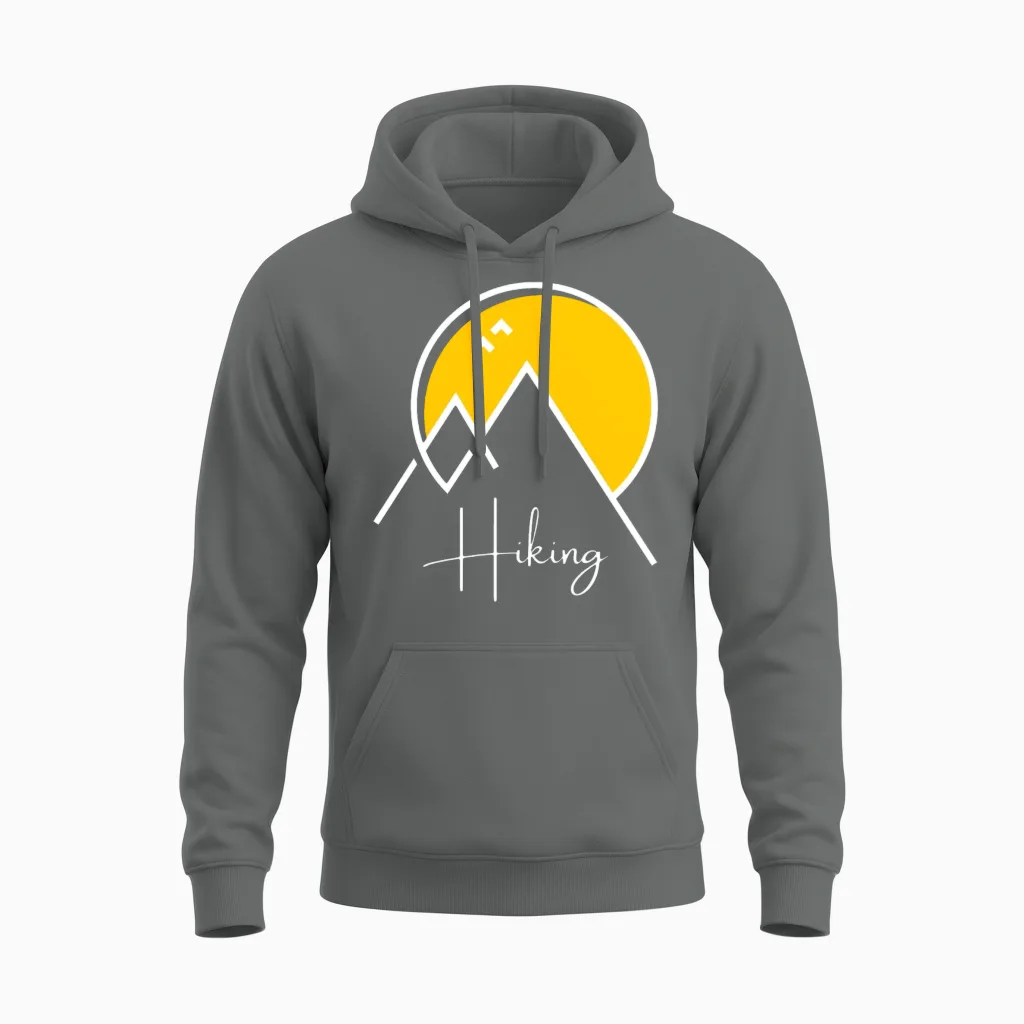 Hiking - Keep Calm and Hike On Unisex Hoodie in Graphite Heather