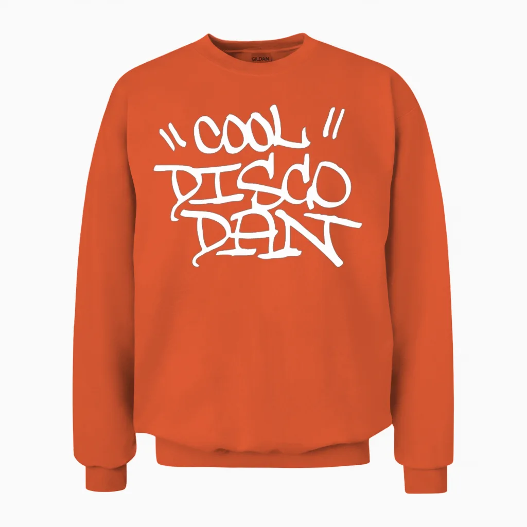 Cool Disco Dance Graffiti Design Unisex Sweatshirt in Orange