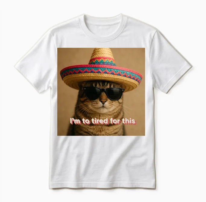 Cat Funny Lovers Gift Unisex T-Shirt in White