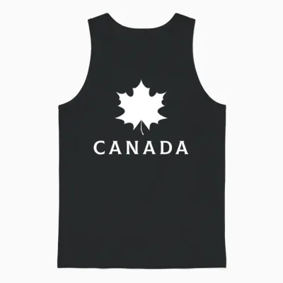 Canada Maple Leaf Unisex Tank Top - Black