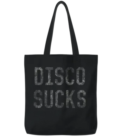 Retro Disco Sucks Tote Bags - Black