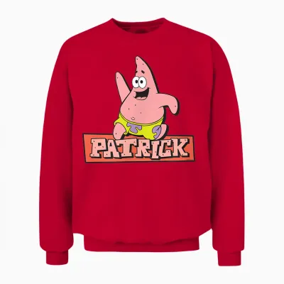Sponge Bob Patrick Character Unisex Sweatshirt - Red