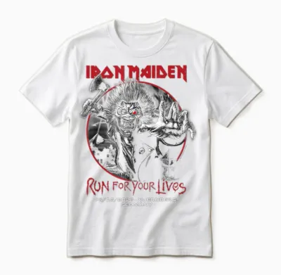 Iron Maiden Run for Your Lives Tour 2026 Nuernberg Unisex T-Shirt - White